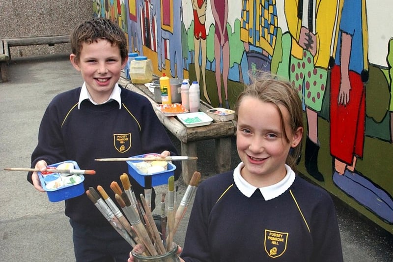 Primrose Hill Primary achieved Artsmark Gold status for all aspects of art ranging from drama to music, design to literature, dance to sculpture. Pictured are pupils Claire Hart and Joe Smith.