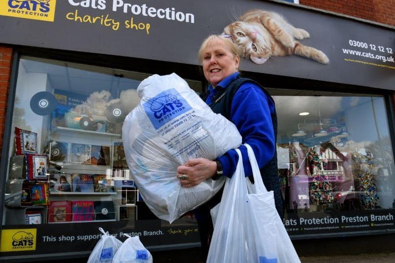 Lesley Fishleigh at the Cats Protection Charity Shop in Penwortham says they accepted 200 bags of donations in one day