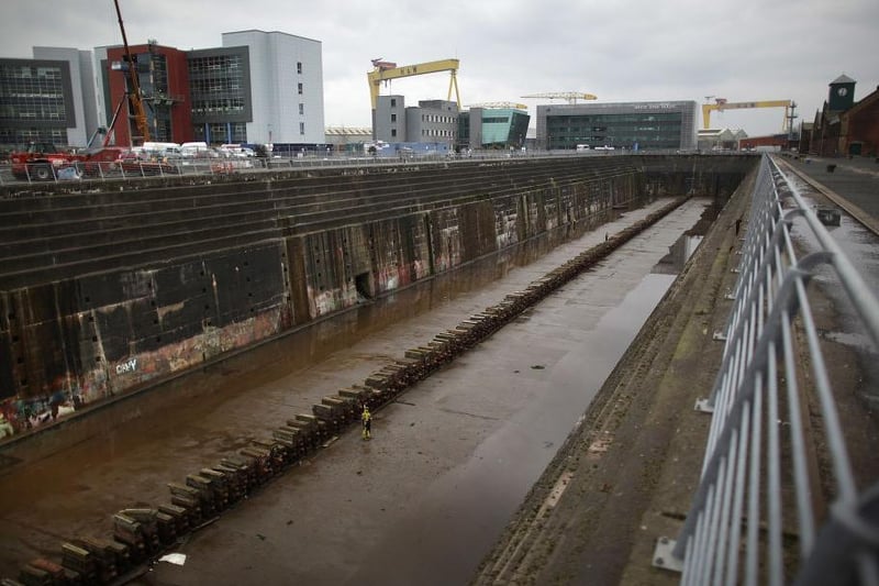 The Thompson Graving dry dock on the site of where the Titanic was built.

A silent film about the Titanic was released soon after the disaster starring Dorothy Gibson, a Titanic survivor.