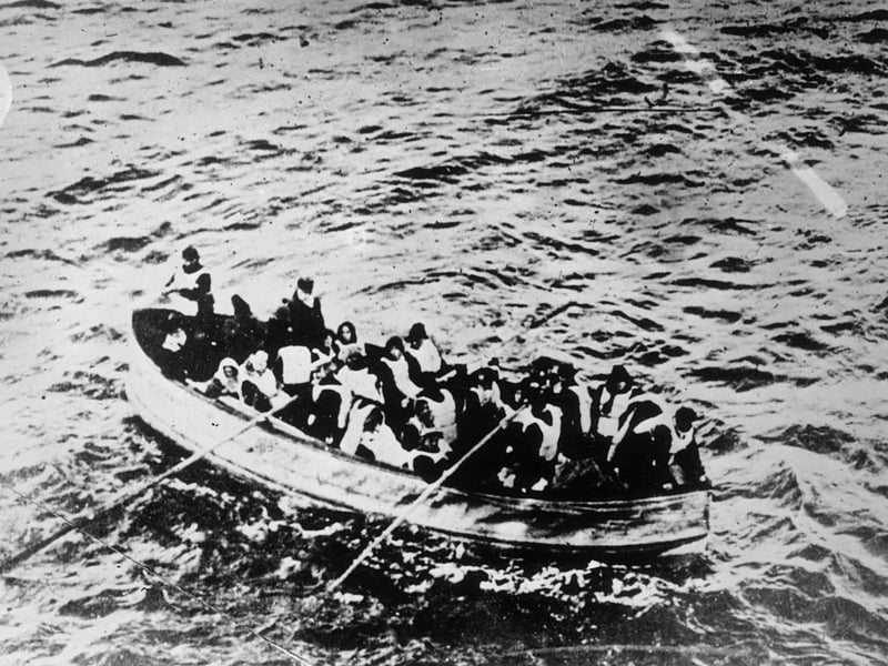 Survivors of the Titanic in a crowded lifeboat.
The last Titanic survivor died in 2009, aged 97. She was only two months old on the maiden voyage.