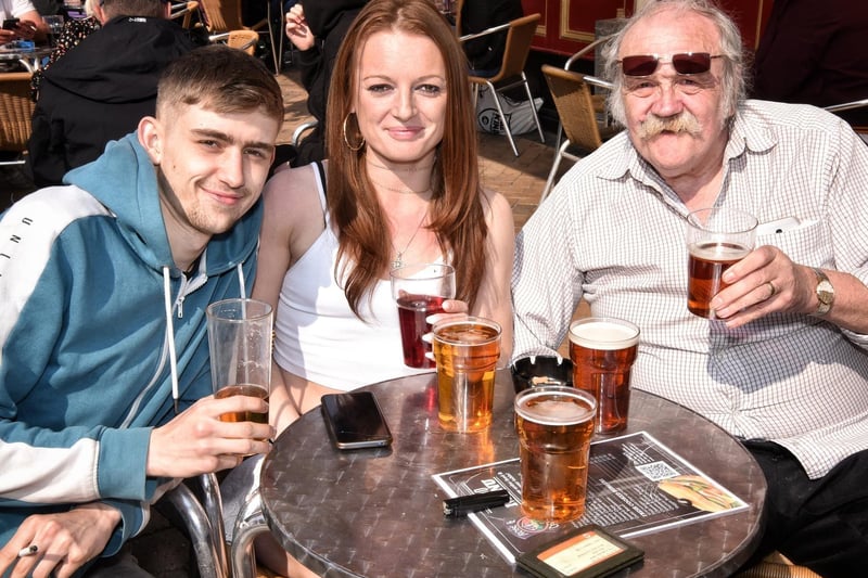 The Rose & Crown, Blackpool - Pictured Jordan Cody, Kayleigh Rawson and Phil Smith.