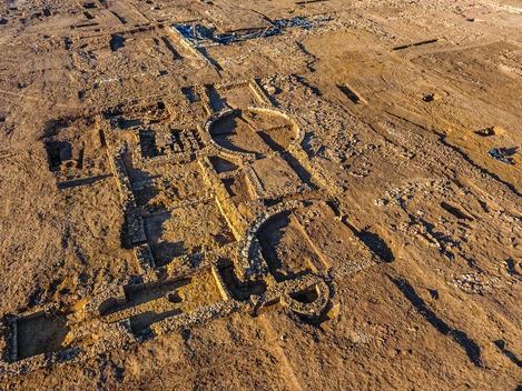 Aerial shots show off the scale of the site unearthed in Eastfield.