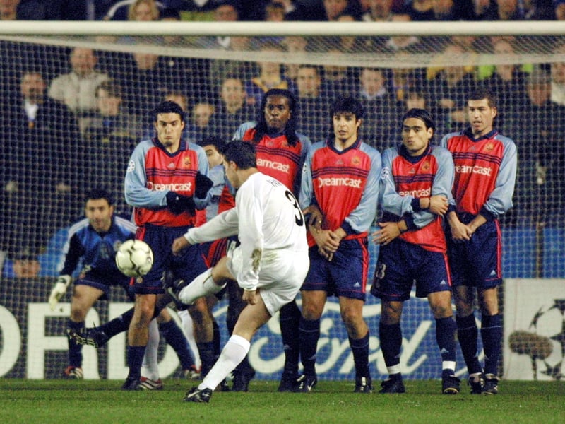 Ian Harte opens the scoring from a free kick. It was his fourth Champions League goal of the season.