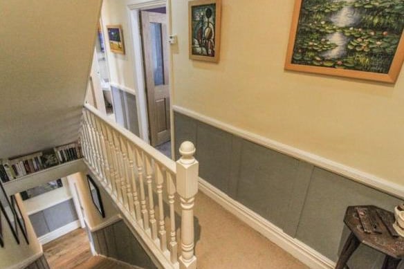Speaking of the hallway, the owners said: "Whilst most landing don't offer much more than a corridor to a room - This landing oozes character and enjoys small shelves ideal for storing your favourite books, access to all first floor rooms and a double fitted storage cupboard, stairs to the second floor."