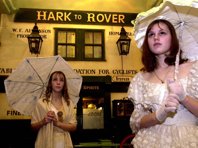 Year 10 pupils took part in a project looking at costumes from all ages at Abbey House Museum. Pictured, left to right, is Emma Wright and Julie Crossley.