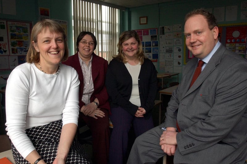 Learning leaders in February 2004. Pictured, from left, are Elaine Gelder, Helen Williams, Julia Coleman and Mark O'Neill.