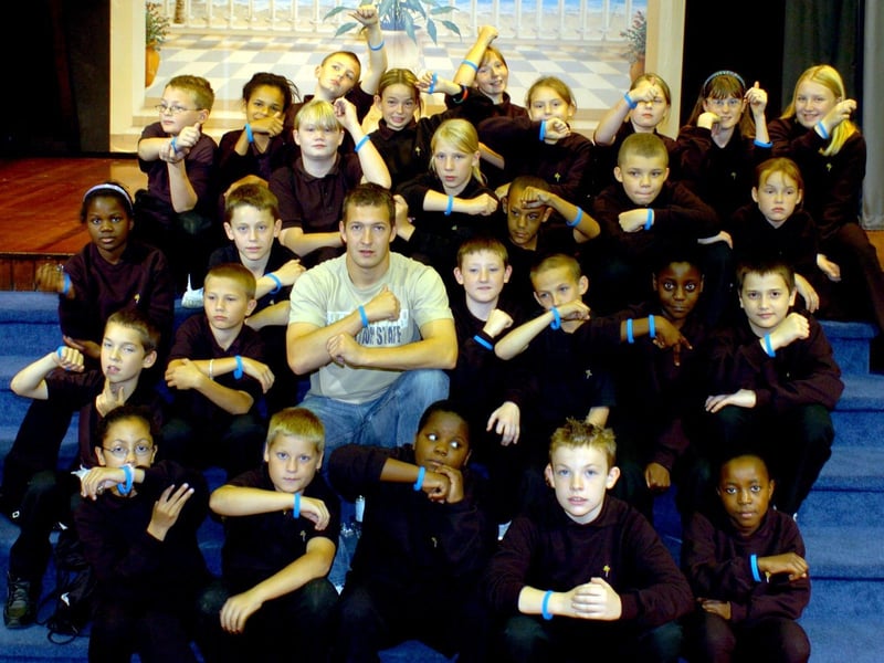 Leeds Rhinods legend Danny McGuire visited his old school in September 2005 to chat with pupils regarding bullying issues and hand out wristbands.