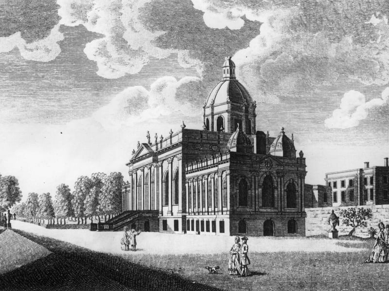 Circa 1750, Castle Howard in Yorkshire. Built for the Earl of Carlisle by architects Sir John Vanbrugh and Nicholas Hawksmoor.