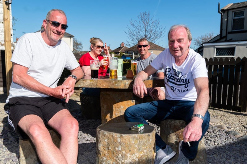 Burnley's beer gardens were packed this week as people enjoyed a pint in the sun