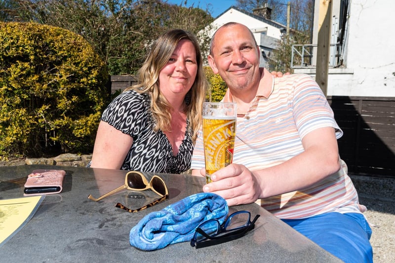 Burnley's beer gardens were packed this week as people enjoyed a pint in the sun