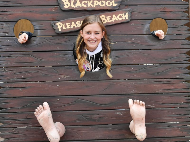 Coronation Street actress Harriet Bibby celebrates her 23rd birthday at Blackpool Pleasure Beach during the park's 125th celebration season Pictures: Dave Nelson