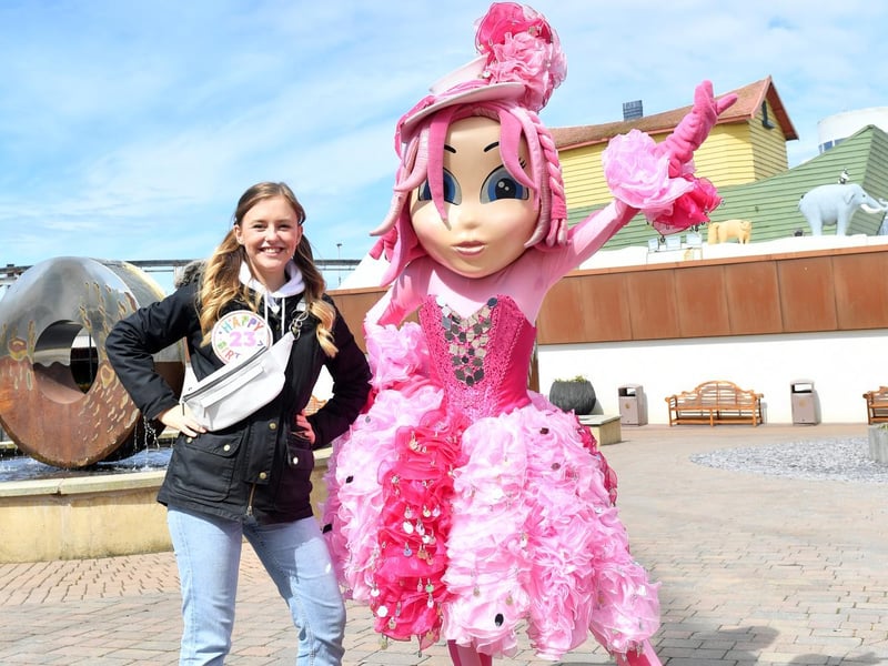 Coronation Street actress Harriet Bibby celebrates her birthday at Blackpool Pleasure Beach during the park's 125th celebration season Pictures: Dave Nelson
