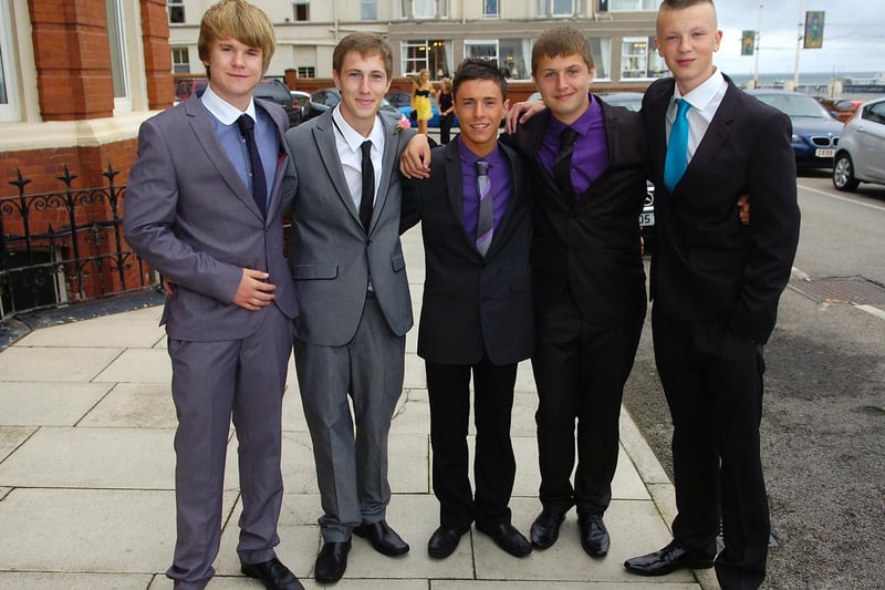 Bispham High School, 2011   Josh Portwood, George Miaris, Will Attfield, Yiannis Tsopanoglou and Josh Smith.