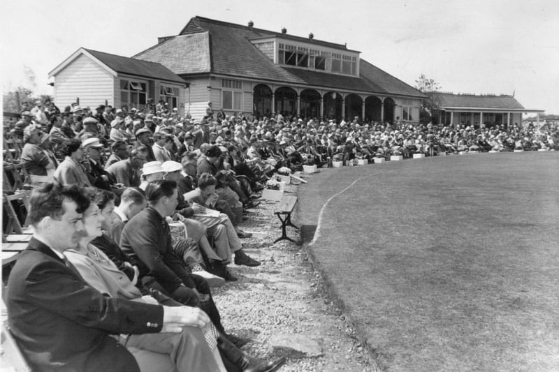 Harrogate, 5th June 1963

part of the crowd who enjoyed cricket in the sun at Harrogate.

They saw Somerset bat with indifferent success against a Yorkshire team weakened by Test calls and injuries.
