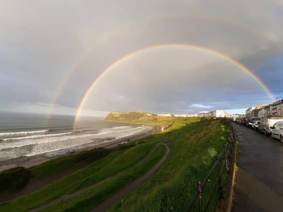 The stunning double rainbow was spotted over the North Bay. (Photo: Glynn Botterill)