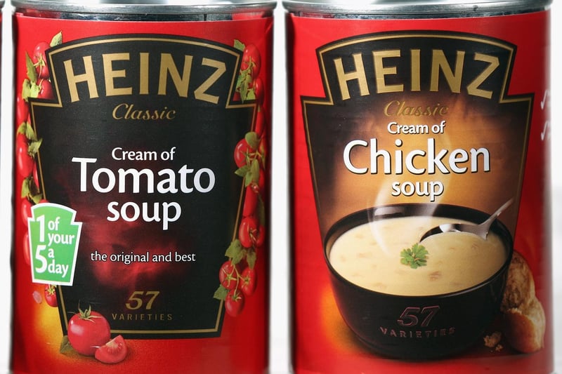 Soup - some of the products made by Heinz.