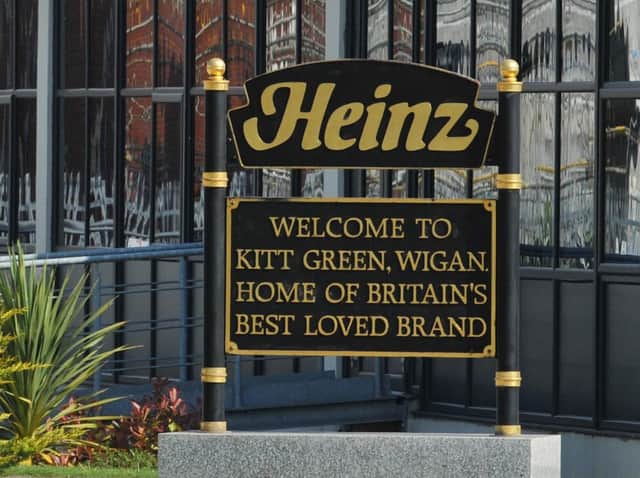 Welcome to Heinz sign at the Kitt Green site, Wigan.