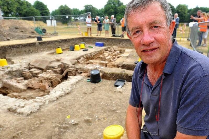A second public dig at Priory Park uncovered part of a large hot Roman bath which would have been big enough to hold up to four people. Led by James Kenny (pictured), archaeologist for Chichester District Council, a team of volunteers worked hard to find out more about the private Roman bath house hidden beneath the park.