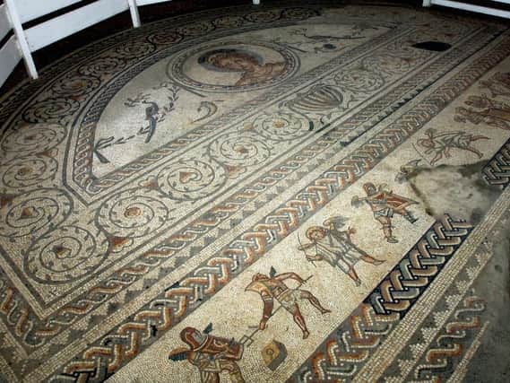The floor at Bignor Roman Villa. Picture: Louise Adams