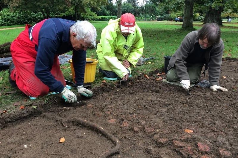 An archaeological dig was carried out in the gardens of Petworth House by the Chichester District Archaeological Society. It followed a survey searching for a lost historic path through the Pleasure Garden, but only pottery was found.