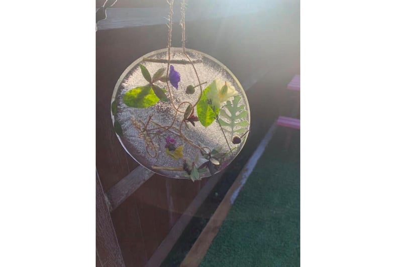 An ice decoration made by Tara Pratley's 5-year-old daughter, who left some water in a dish with her nature collection over night. It’s glistens beautifully in the sunshine (photo from Tara Pratley)