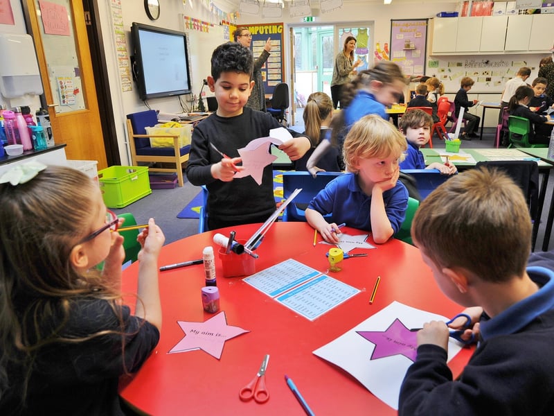 Year 2 pupils get stuck ino some crafts.