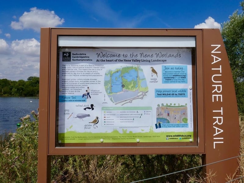 As featured recently on BBC Countryfile, the Wildlife Trust in Northamptonshire's Nene
Wetlands nature reserve is a great place for family adventures. Central to the Nene Valley,
this unique one square mile of both wild and man-made habitats is managed for wildlife
and people. The reserve is rich in wildlife, and a destination for thousands of migratory
birds each year, as well as home to a large numbers of species including kingfishers, dragonflies, butterflies and otters. Along the trail around the edge of Skew Bridge Lake, large carved wooden sculptures depict much of this wildlife, along with interactive installations in a Wildlife Discovery Area, including an abandoned barge and an otter holt.