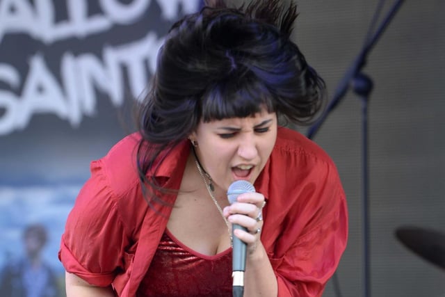 Local musical heroes Callow Saints, fronted by Ruby Lewis (pictured) played on the open air stage