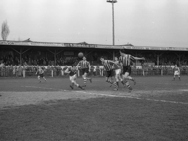 Top of the table, on 67 points, was Bath City (who Boston beat 3-0 at home at the start of the season). Bare-handed keeper action on show here.