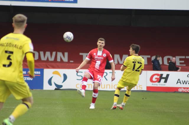 Jordan Tunnicliffe back in action against Tranmere Rovers