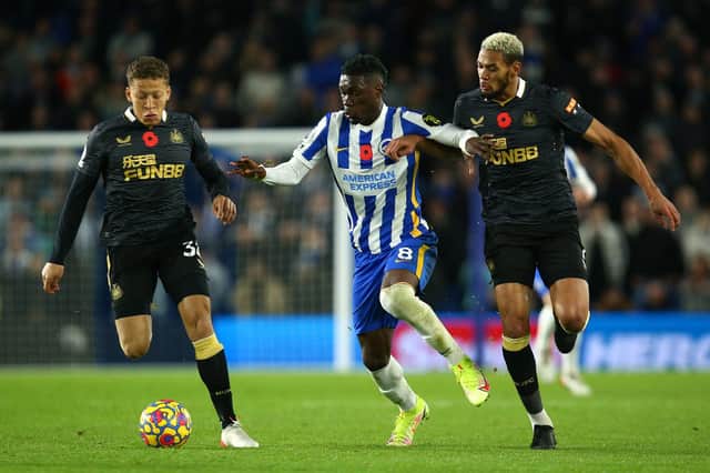 Action from Brighton's Premier League meeting with Newcastle United at the Amex in November. Picture by Charlie Crowhurst/Getty Images