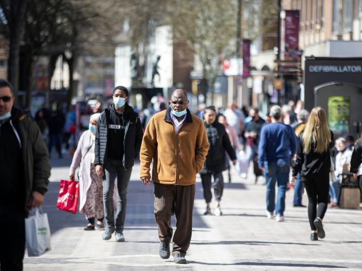 Northampton town centre on Saturday (April 17). Photo: Kirsty Edmonds