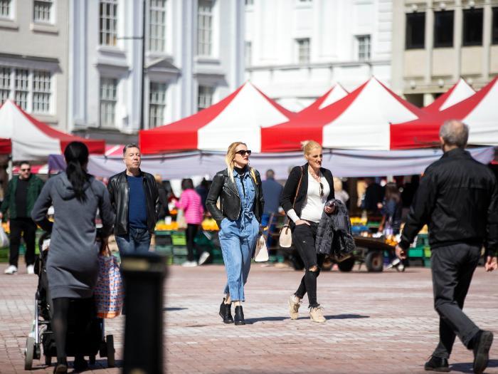 Northampton town centre on Saturday (April 17). Photo: Kirsty Edmonds