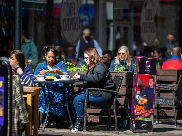 Northampton town centre on Saturday (April 17). Photo: Kirsty Edmonds
