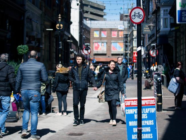 Northampton town centre on Saturday (April 17). Photo: Kirsty Edmonds