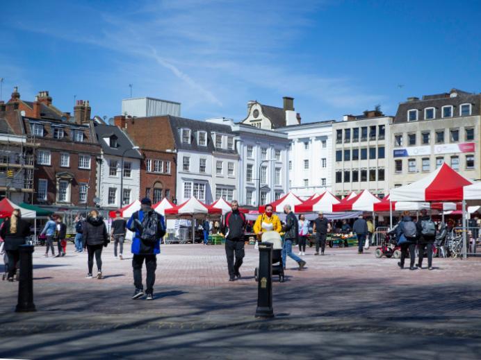 Northampton town centre on Saturday (April 17). Photo: Kirsty Edmonds