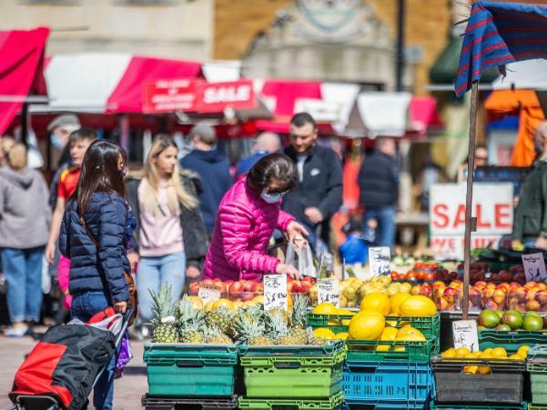 Northampton town centre on Saturday (April 17). Photo: Kirsty Edmonds