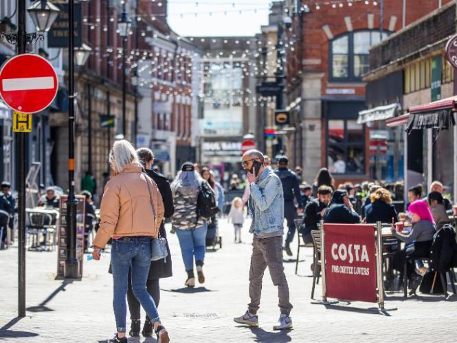 Northampton town centre on Saturday (April 17). Photo: Kirsty Edmonds