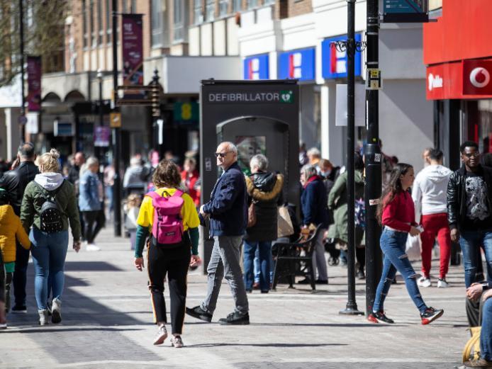 Northampton town centre on Saturday (April 17). Photo: Kirsty Edmonds