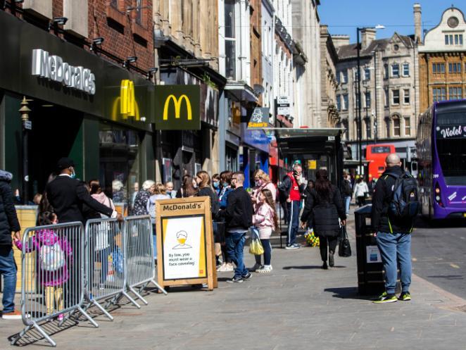 Northampton town centre on Saturday (April 17). Photo: Kirsty Edmonds