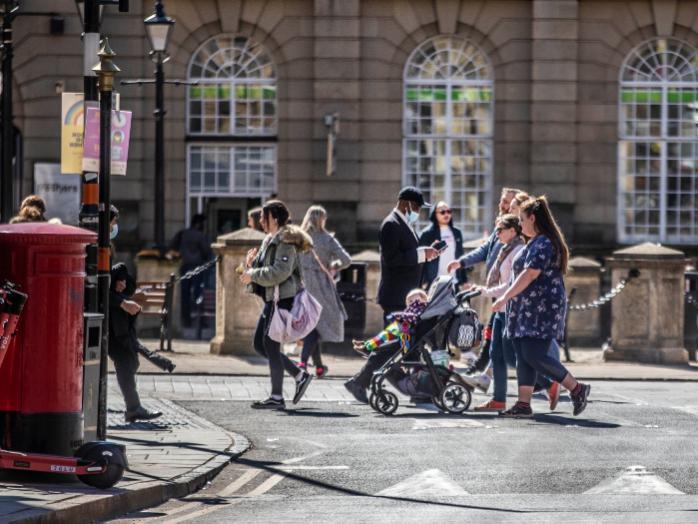 Northampton town centre on Saturday (April 17). Photo: Kirsty Edmonds