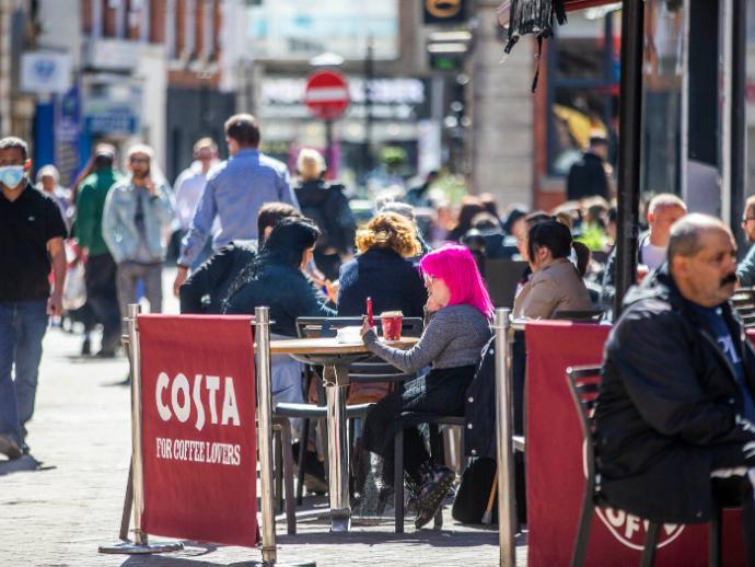Northampton town centre on Saturday (April 17). Photo: Kirsty Edmonds