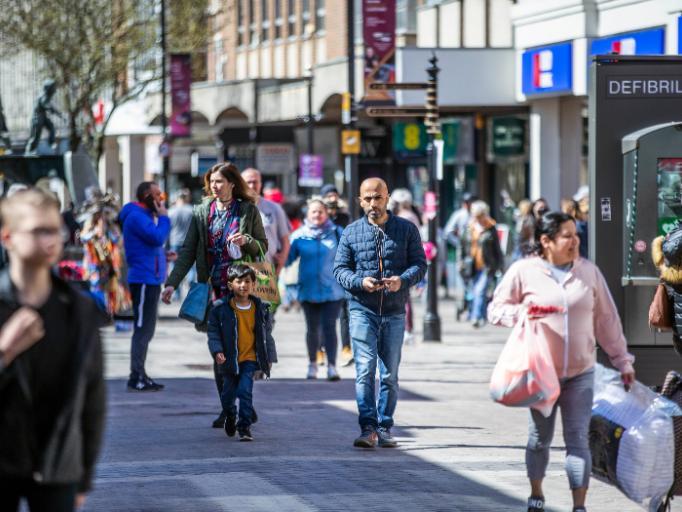 Northampton town centre on Saturday (April 17). Photo: Kirsty Edmonds