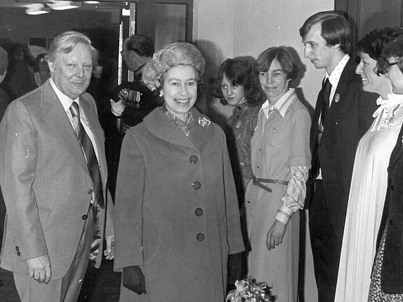 The Queen at the opening of the Cresset in 1978.