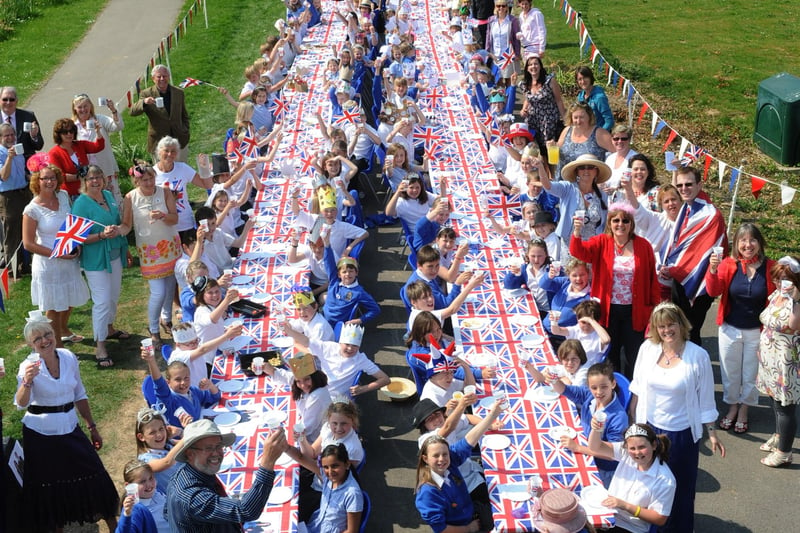 Birdham School pupils and teachers all turned out to celebrate the royal wedding with their own street party. Picture: Louise Adams C110689-1