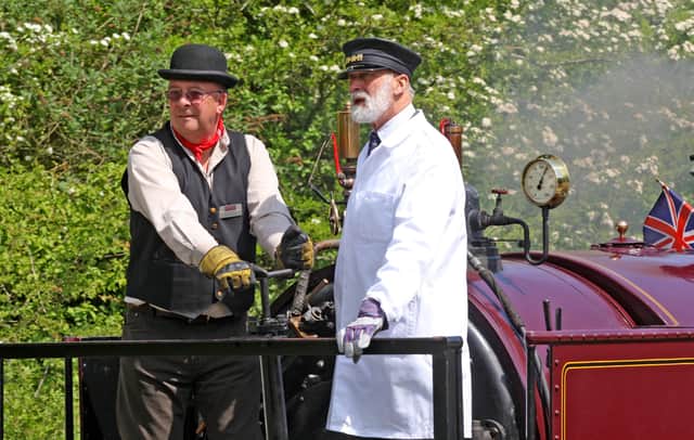 HOR 040411 Opening of lime kilns at Amberley Museum by Prince Michael of Kent. Prince Michael of Kent was invited to drive a train. photo by derek martin ENGSNL00120110405155151