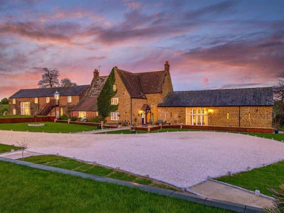 West Lodge converted farmhouse in Ecton is on the market for offers over 2million. 
Listed by Fine & Country, marketed by Rightmove.