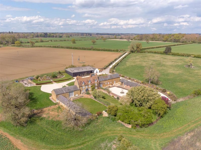 West Lodge converted farmhouse in Ecton is on the market for offers over 2million.
Listed by Fine & Country, marketed by Rightmove.