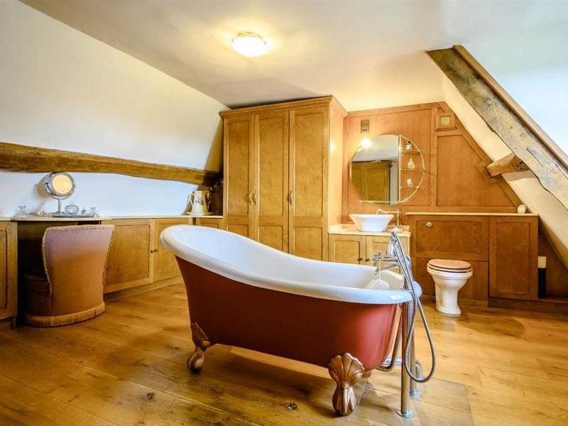 West Lodge converted farmhouse in Ecton is on the market for offers over 2million. 
Listed by Fine & Country, marketed by Rightmove.