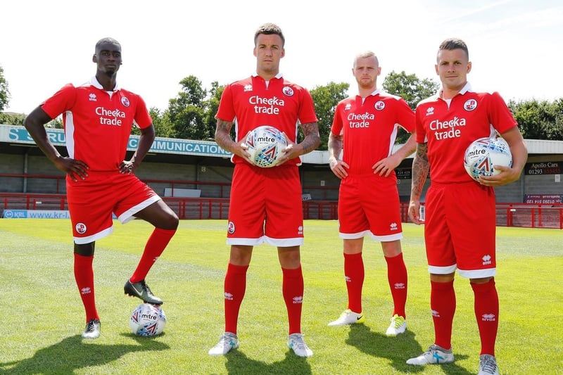 Reds players Enzio Boldewijn, Jimmy Smith, Mark Connolly and Dean Cox model the club's new kit in 2017